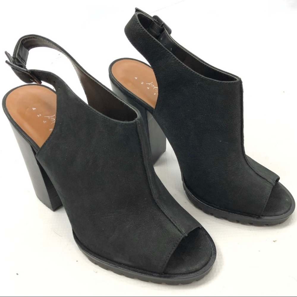 Lord & Taylor 424 fifth Deanna Open toe booties - Picture 4 of 4